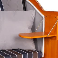 Strandkorb Ostsee anthrazit, braun Outlet