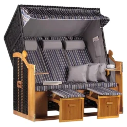 Strandkorb Ostsee Xxl anthrazit, braun Discount