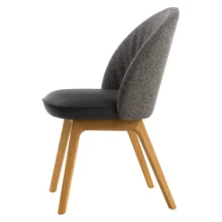 TEAM 7 Stuhl Flor Leder L1 anthrazit 70241