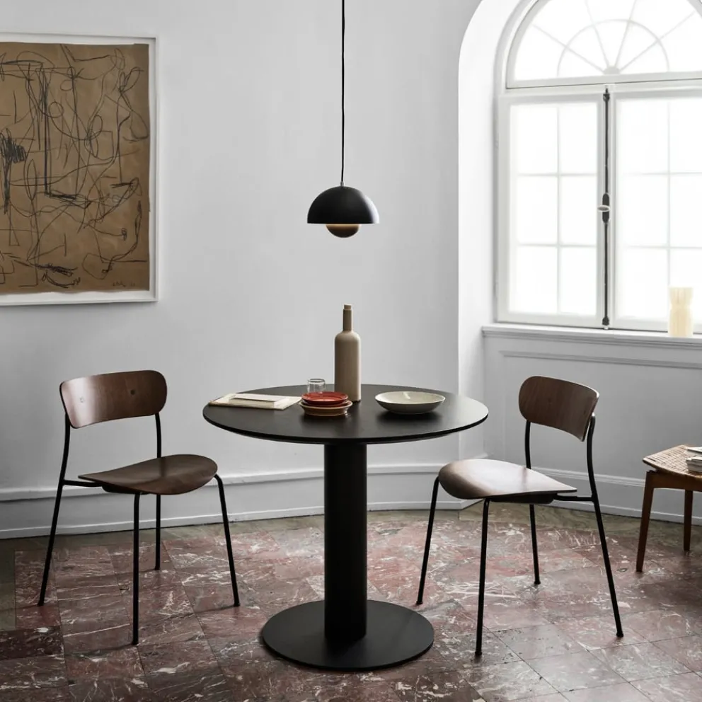 &Tradition Stuhl Pavilion Black, messing, walnuss Discount