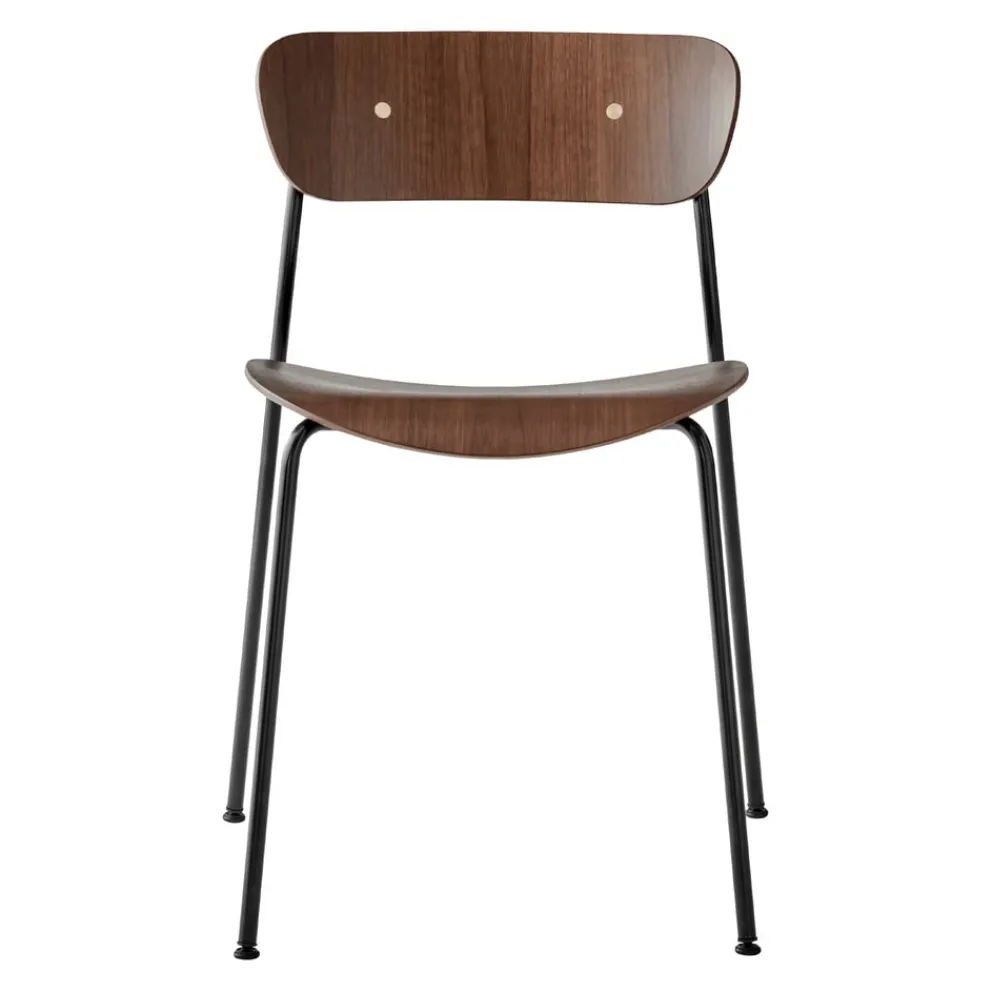 &Tradition Stuhl Pavilion Black, messing, walnuss Discount