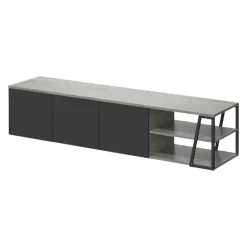 Temahome TV-Möbel Albi betongrau, schwarz New