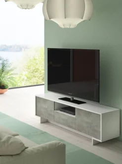Sikelia TV-Möbel Living betongrau, weiss Sale