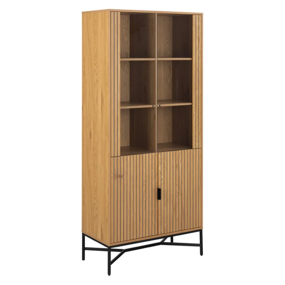 MID.YOU Vitrine Jaipur eichefarbig Discount