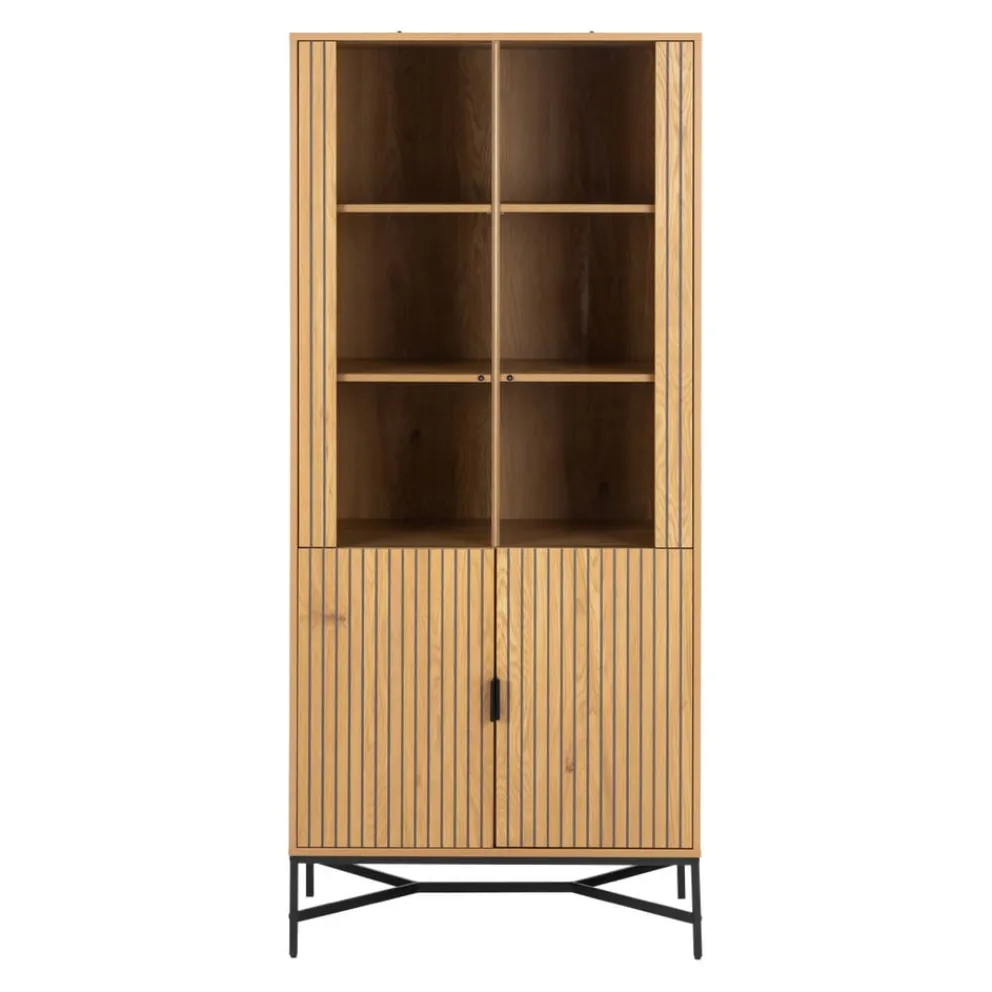 MID.YOU Vitrine Jaipur eichefarbig Discount