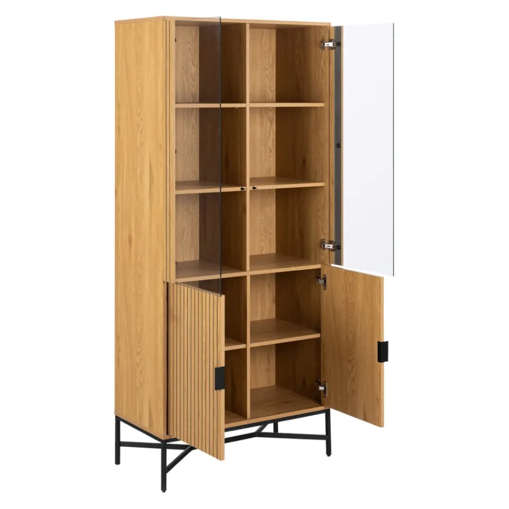 MID.YOU Vitrine Jaipur eichefarbig Discount