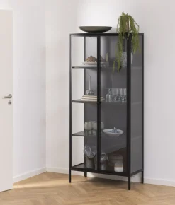 Lomoco Vitrine Newcastle schwarz Clearance