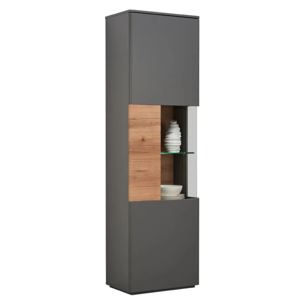 BYYU Vitrine Rico dunkelgrau Discount