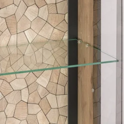 Livetastic Vitrine Ruben eichefarbig, schwarz Outlet