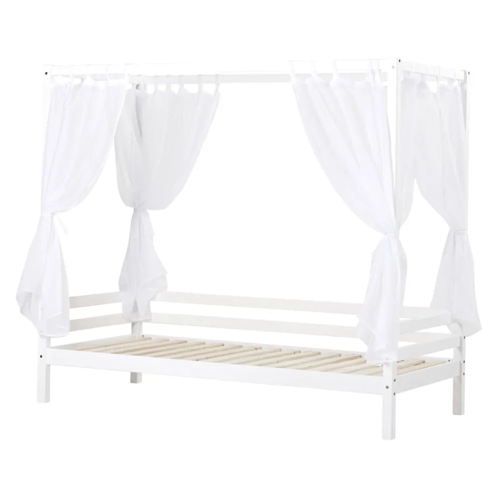Hoppekids Vorhang HS-Flower transparent, weiss Clearance