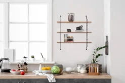 Lomoco Wandregal Ella eichefarbig, schwarz Clearance