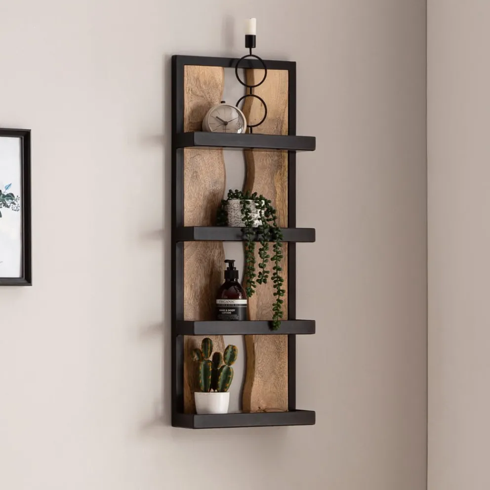 MID.YOU Wandregal Mango braun, schwarz Discount