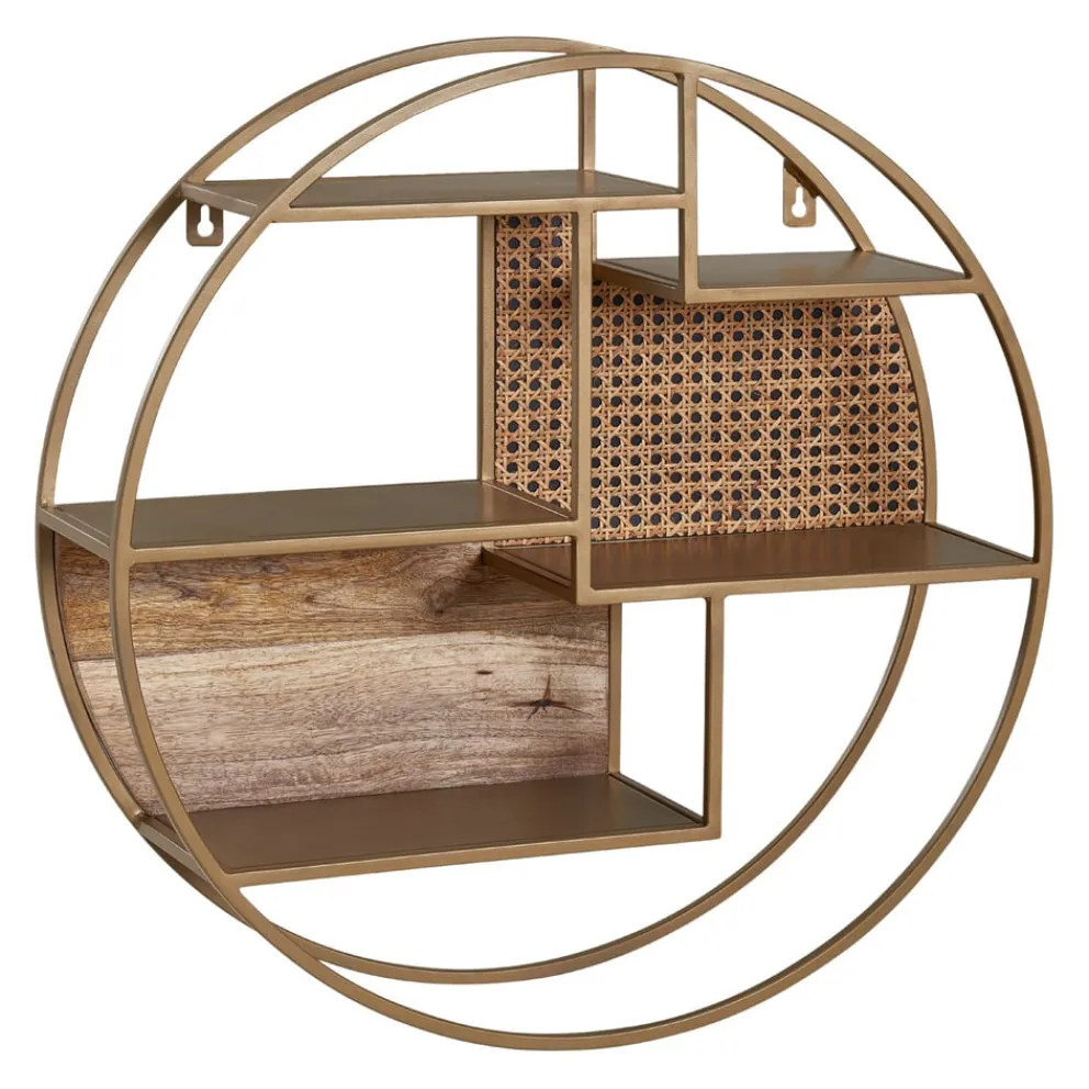 MID.YOU Wandregal Rattan braun New