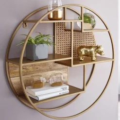 MID.YOU Wandregal Rattan braun New