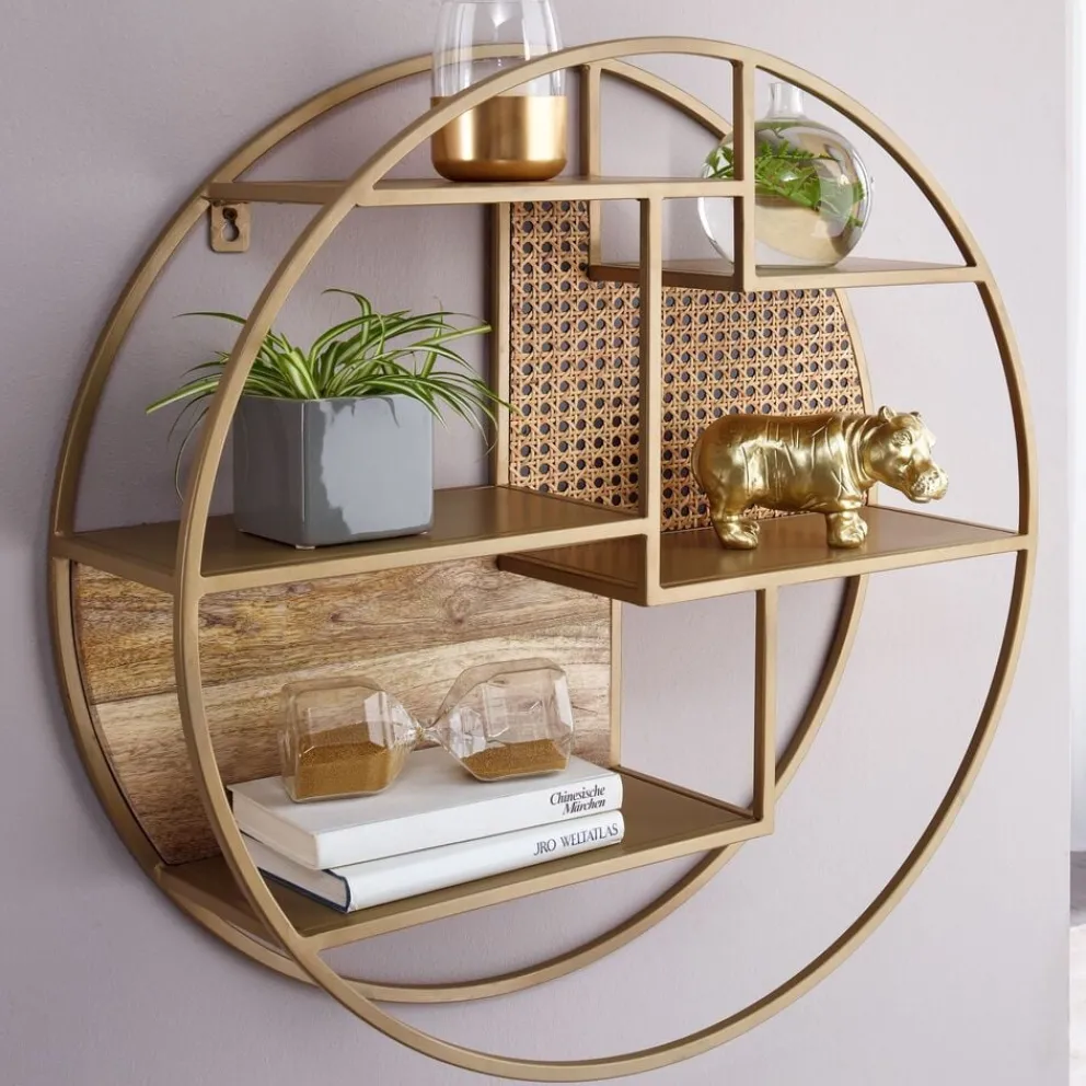 MID.YOU Wandregal Rattan braun New