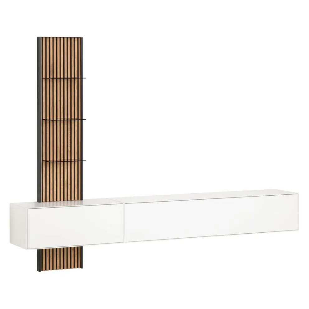 VALNATURA Wohnkombination Luciano eichefarbig, weiss Best