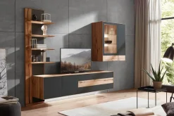 VALNATURA Wohnkombination Solida eichefarbig, weiss Discount