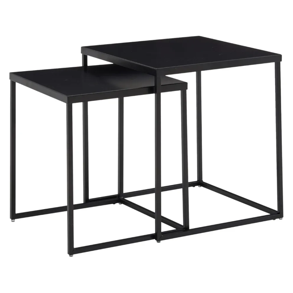 MID.YOU Zweisatztisch Eckig schwarz Discount