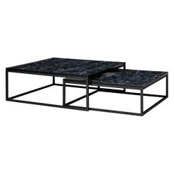 MID.YOU Zweisatztisch Marmor schwarz Hot